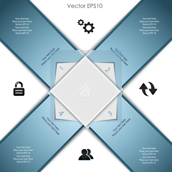 Modelo de infográfico minimalista — Vetor de Stock