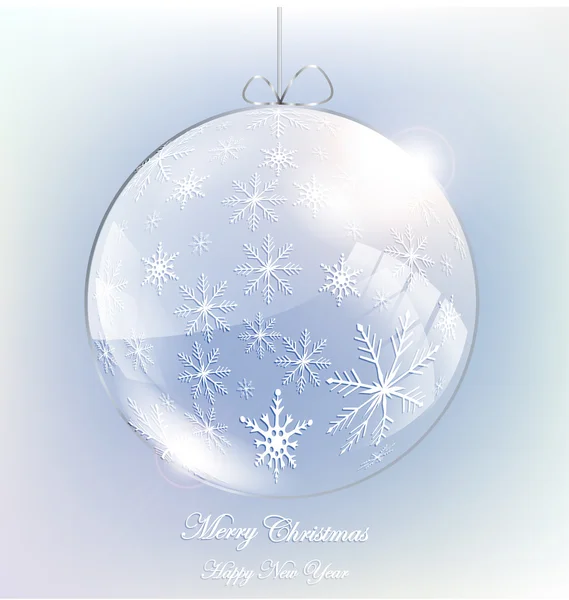 Christmas glass ball — Stock Vector