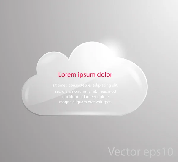 Fond nuage verre — Image vectorielle