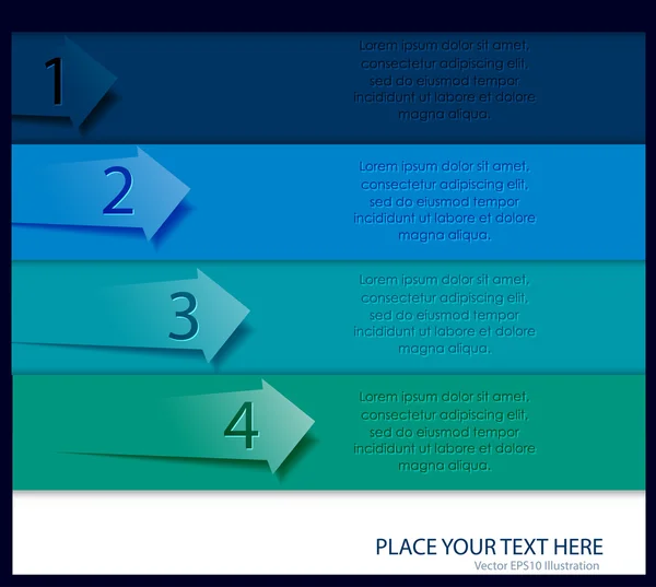 Projeto de setas infográficos — Vetor de Stock