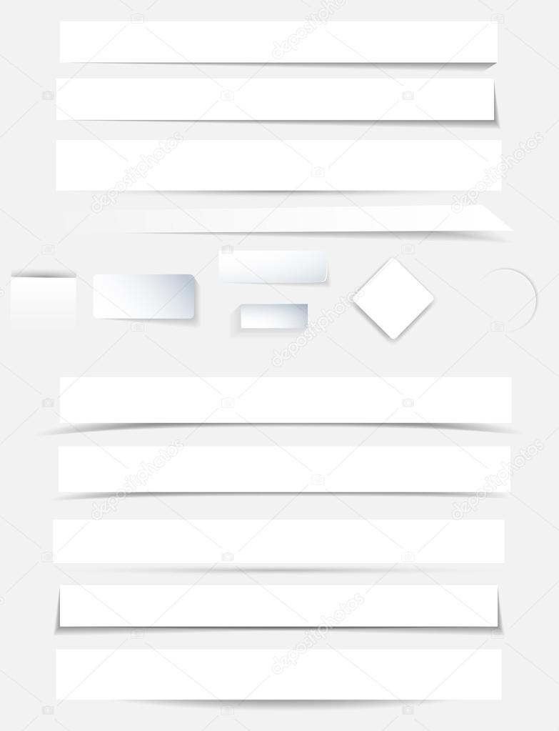 Set of paper labels