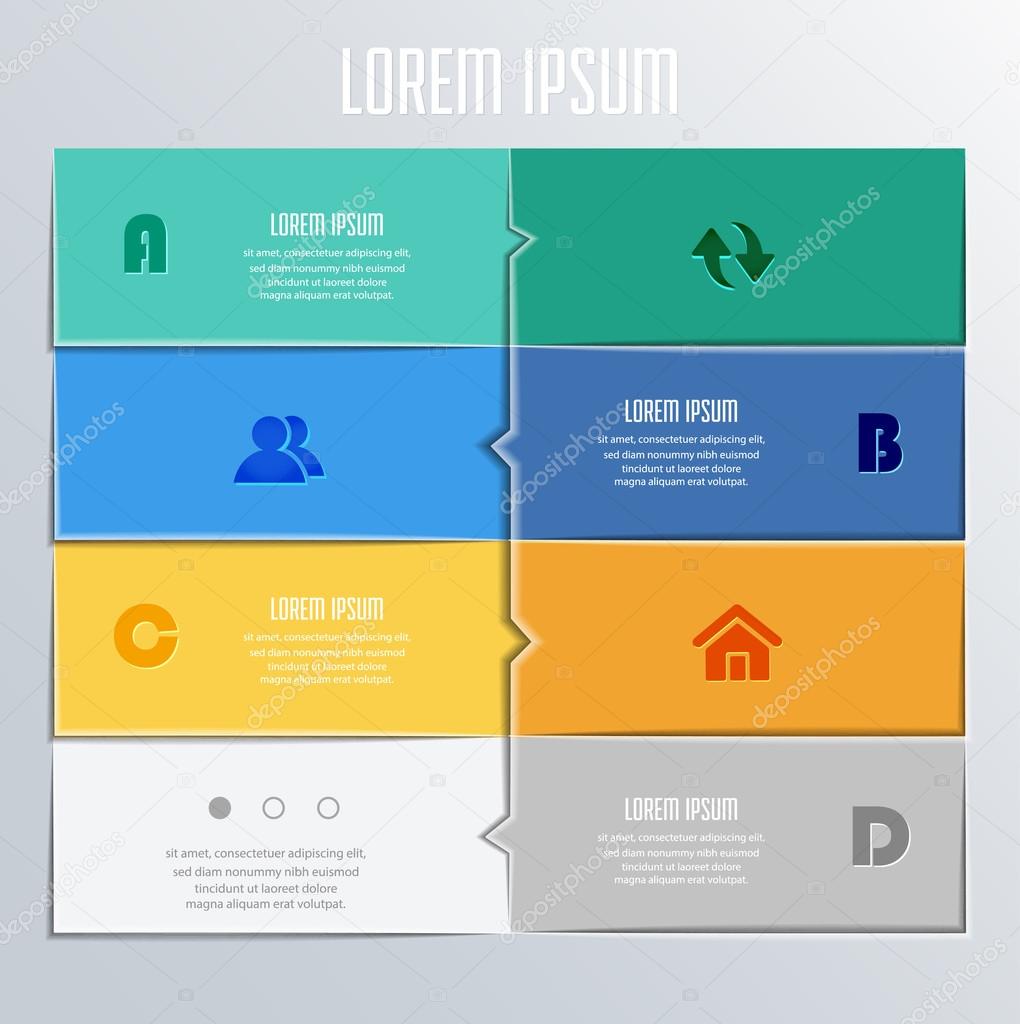 Option banners with modern design