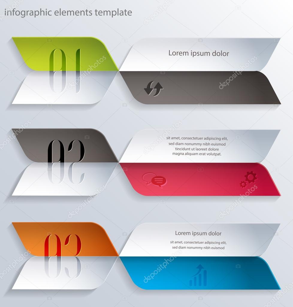 Infographics options numbered banner