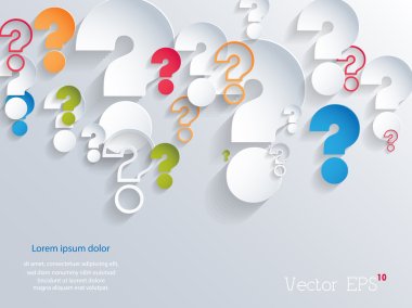 Random colorful 3d question marks background