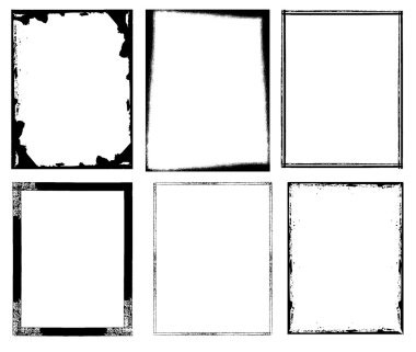 Grunge çerçeve kümesi.