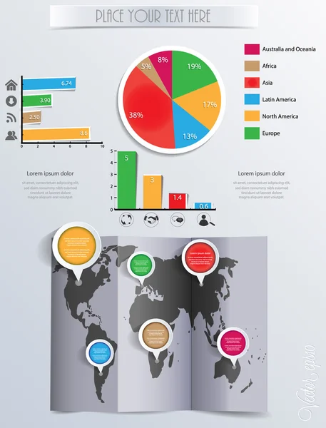 Conjunto de elementos infográficos — Archivo Imágenes Vectoriales