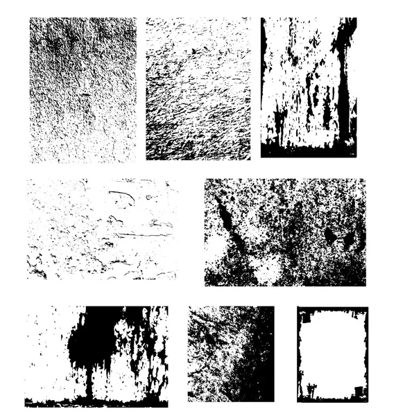 Набор различных текстур гранжа для фона — стоковый вектор