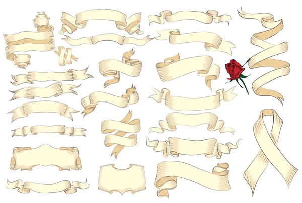 Büyük vintage şerit afiş kümesi