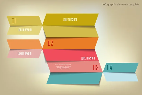 Options d'infographie bannière numérotée — Image vectorielle