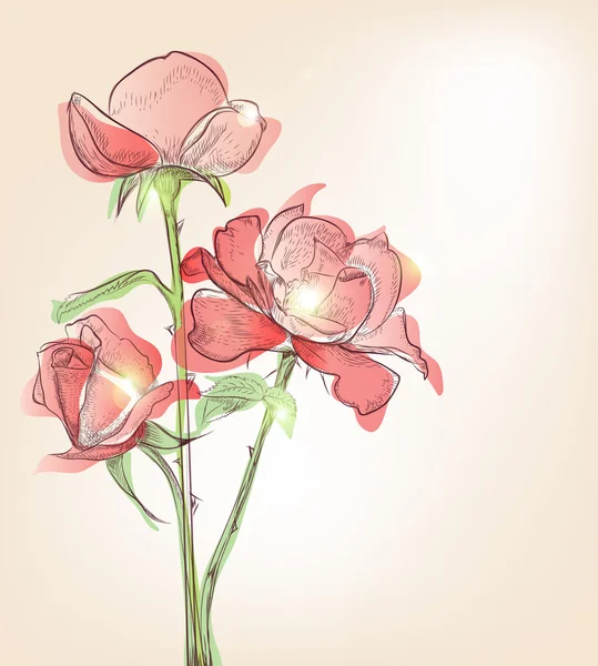 Retro gül arka plan