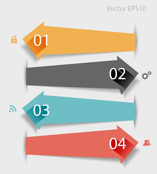 Elementos infográficos de design de seta abstrata — Vetor de Stock