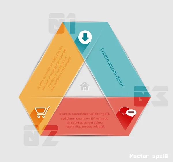 Triângulo infográfico abstrato —  Vetores de Stock