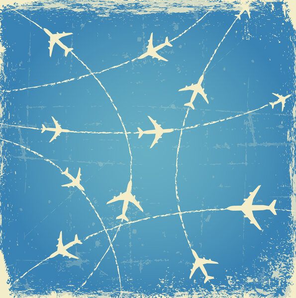 Vintage airplane routes