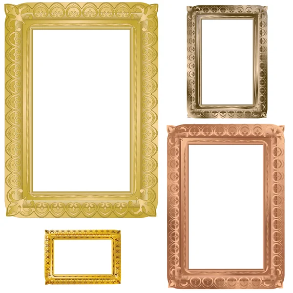 Gouden vintage frames — Stockvector