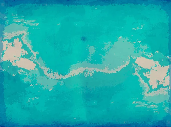 青色の芸術的な水彩画の背景 — ストックベクタ