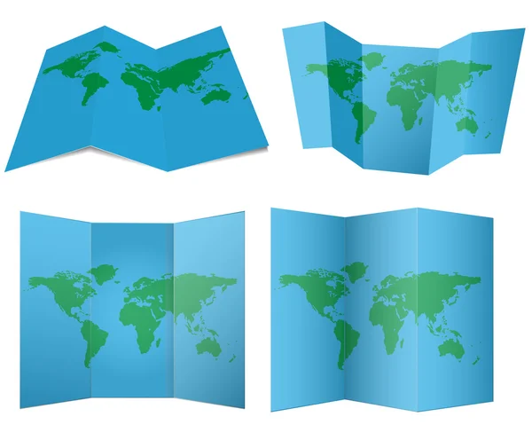 折り畳まれた地図 — ストックベクタ