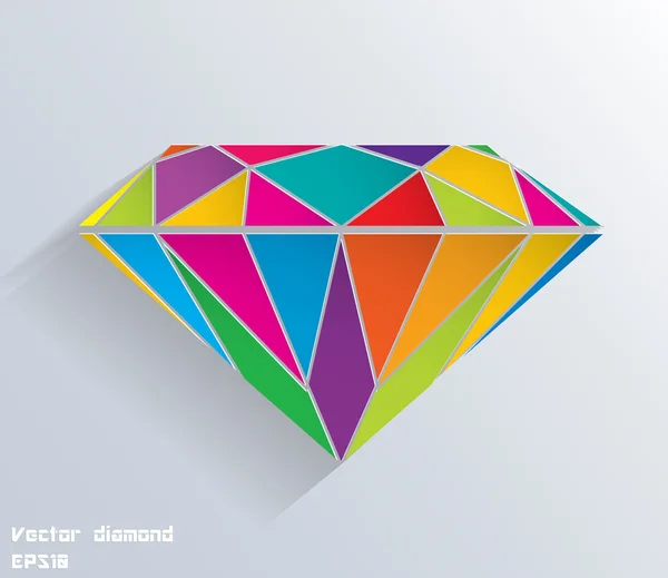 Astratta forma di diamante carta colorata — Vettoriale Stock