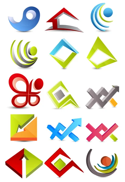 Set of different logo design — Stock Vector