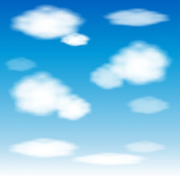 Nuvens realistas Ilustrações De Stock Royalty-Free