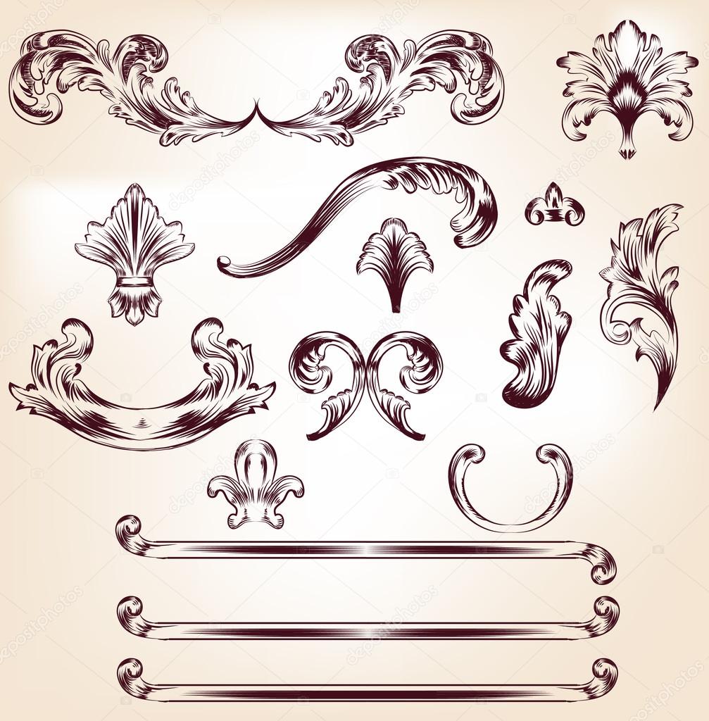 Baroque elements for design