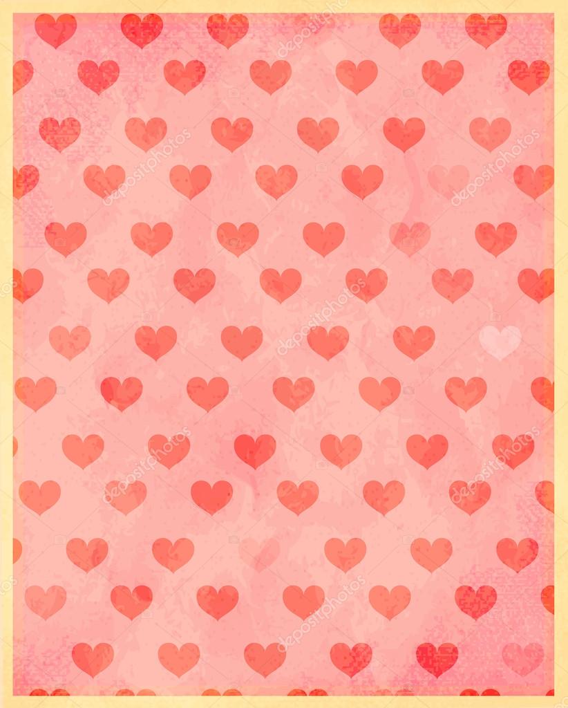 Fondo vintage corazón rosa Vector de stock por ©gordanas 70091645
