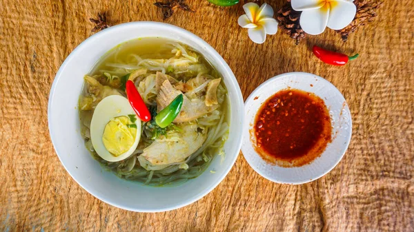 Soto Ayam Adecuado Para Desayuno Java Indonesia Soto Ayam Una —  Fotos de Stock