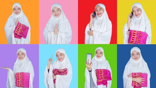 Sikap Muslim Asia Muda Dalam Menyapa Dan Menyambut Tamu Untuk — Stok Foto