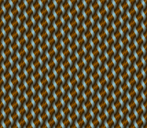 Bleu orange rouge brique rouge zigzag tissu motif sans couture — Image vectorielle