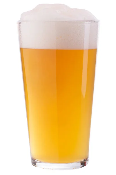 Стакан Белого Пива Изолированного Белом — стоковое фото