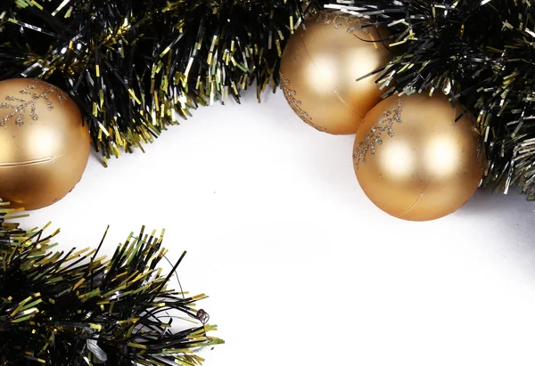 Gold balls christmas ornament Stock Image