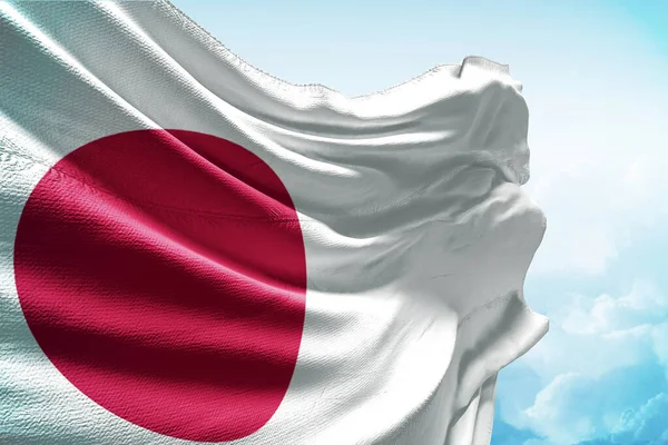 Bandera Japón Cielo Azul Libertad Día Independencia — Foto de Stock
