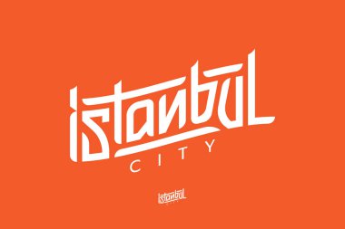 Öztipografi logosu, el yazısı, bosphorus harfleri vektör sanatı