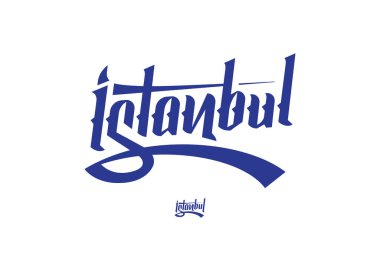 Öztipografi logosu, el yazısı, bosphorus harfleri vektör sanatı