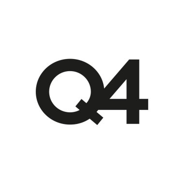 Q4 Harf logo tasarımı ve monogramı