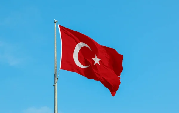Flaga Turecka Tłumaczenie Turcja Flaga — Zdjęcie stockowe
