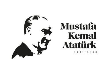 Mustafa kemal atürk silueti. Çeviri: mustafa kemal atürk silueti, vektör