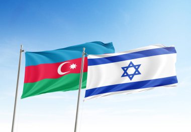 Azerbaycan ve İsrail bayrakları şafakta sallanıyor