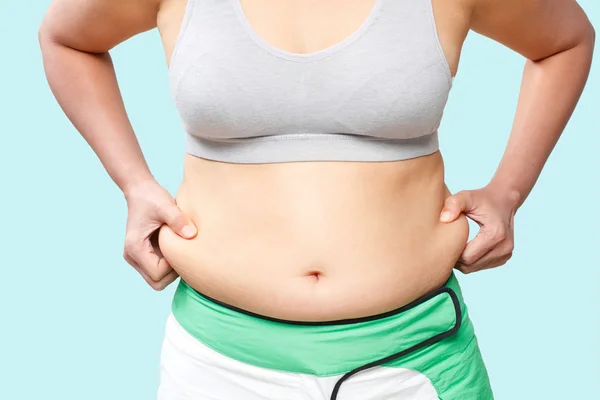 Mulheres barriga de gordura corporal Fotografias De Stock Royalty-Free