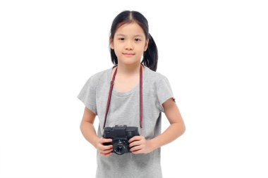 kamera ile küçük kız