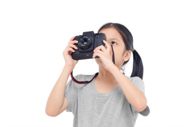 kamera ile küçük kız