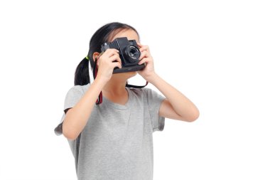 kamera ile küçük kız