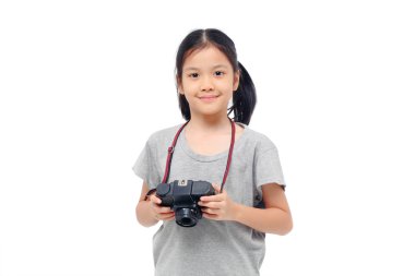 kamera ile küçük kız