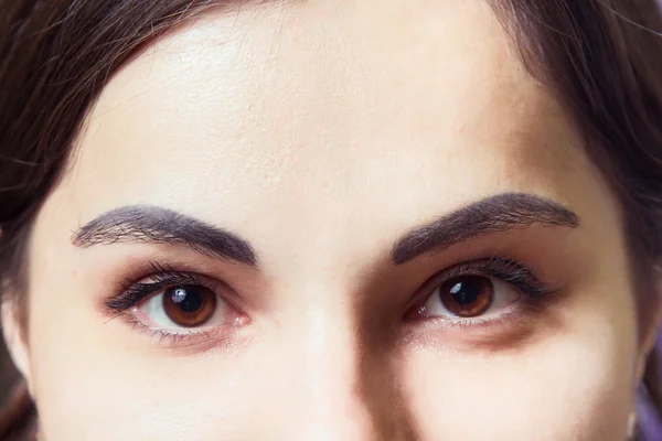 Ojo mujer cejas ojos pestañas — Foto de Stock