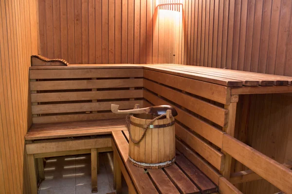 Immagine marrone di una normale sauna finlandese — Foto Stock