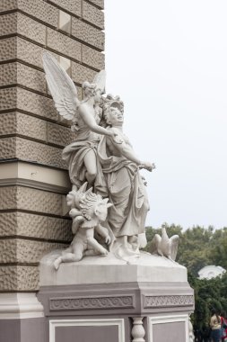 bir opera binası heykeli. Dış opera Tiyatrosu. Odessa. Ukrayna