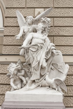 bir opera binası heykeli. Dış opera Tiyatrosu. Odessa. Ukrayna