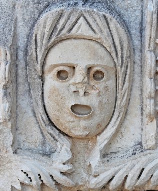 Kesik kaya mezarları Myra, Demre, Türkiye, sahne