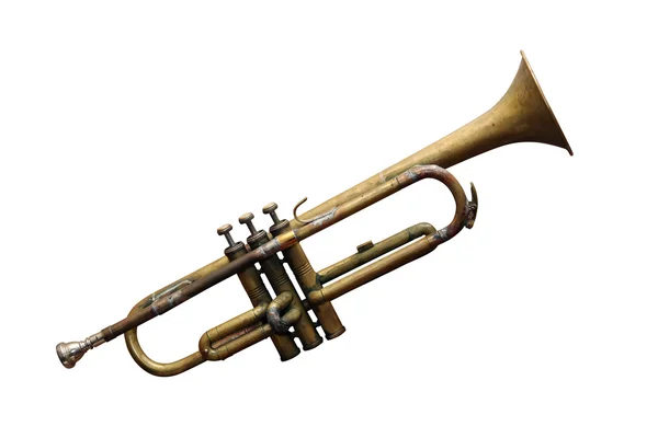 Gammal mässing trumpet — Stockfoto
