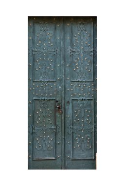 Lviv, sokaklarında eski ahşap kapı