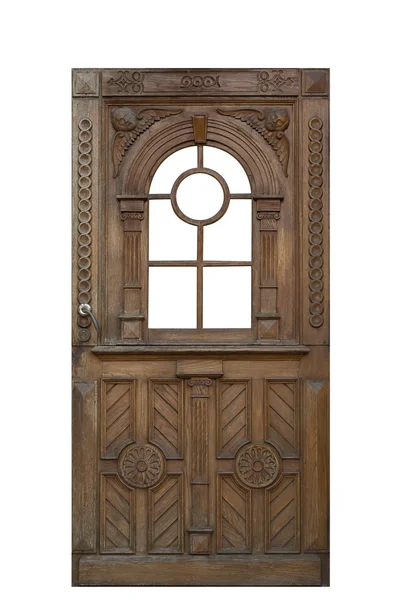Lviv, sokaklarında eski ahşap kapı